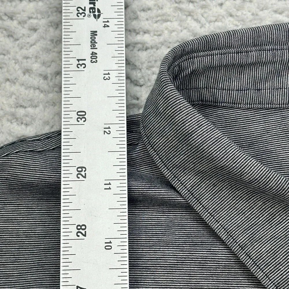 Peter Millar Nanoluxe Men's XXL Gray Striped Polo Shirt Casual Comfort Golf FLAW
